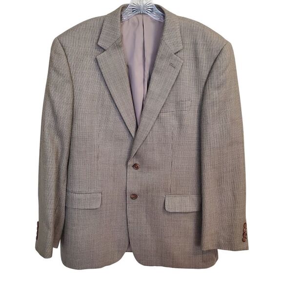LRL Ralph Lauren Blazer Mens 42R Wool Silk Warm Neutral Tones Sport Coat Jacket - Picture 1 of 11